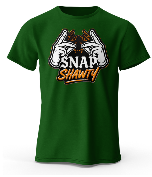 Snap Shawty Signature greeen Tee - Orange Logo Edition