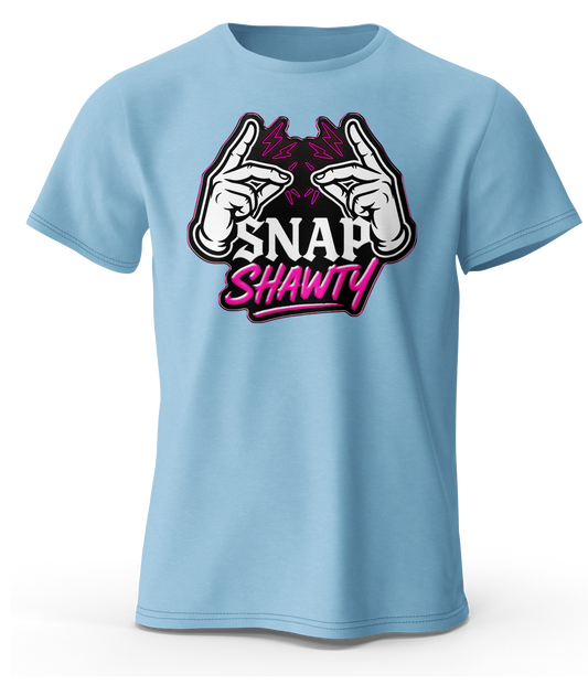 Snap Shawty Signature sea blue Tee - pink Logo Edition