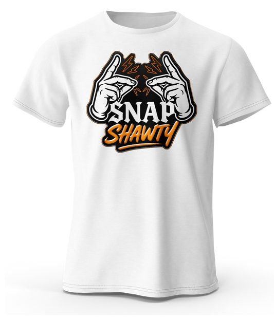Snap Shawty Signature white Tee - Orange Logo Edition